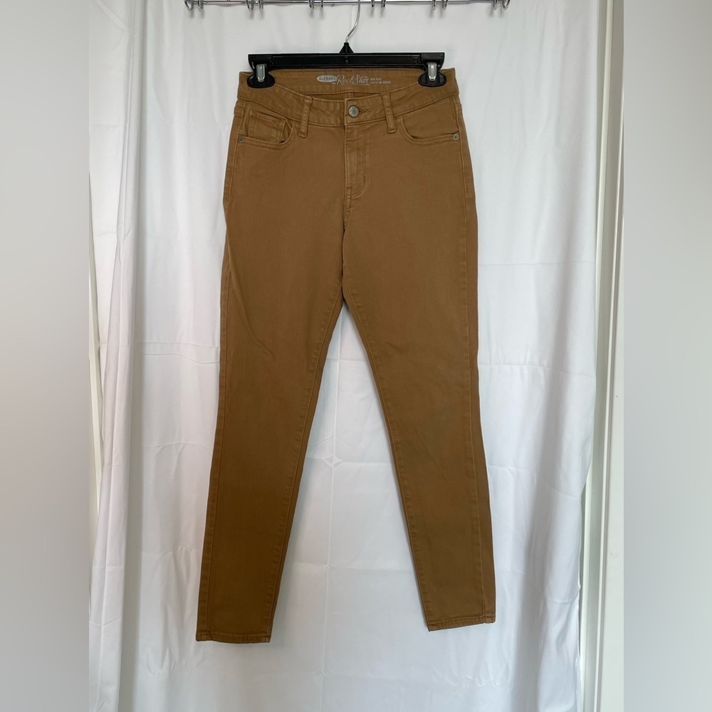 Old Navy/ MID-RISE BROWN SKINNY STRETCH JEANS - ROCKSTAR​​​​​​​​​​​​